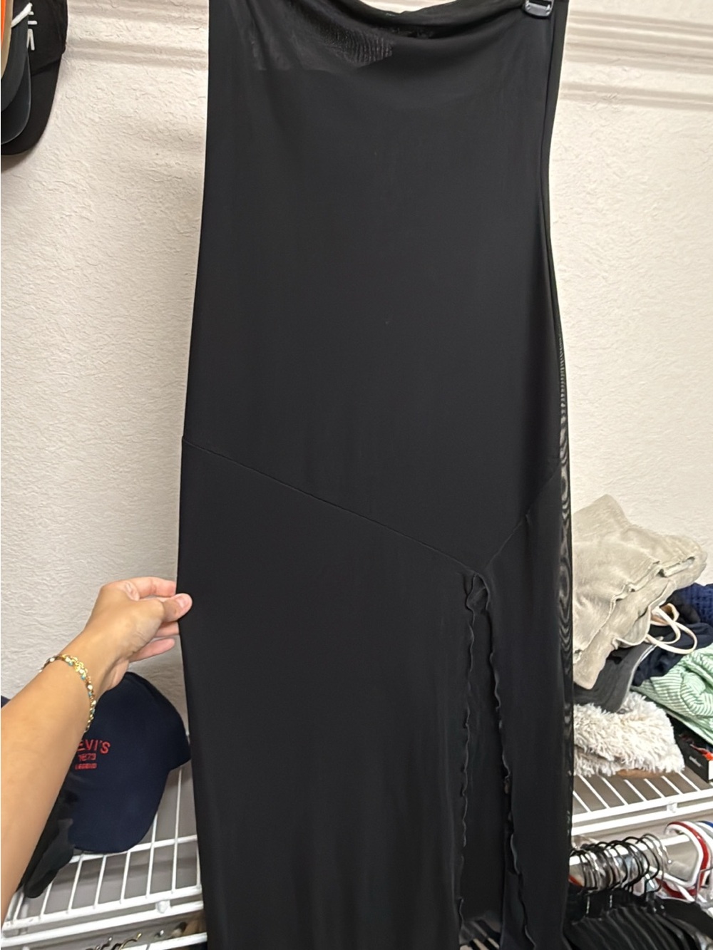 Urban Outfitters Black Maxi Skirt with Side Slit